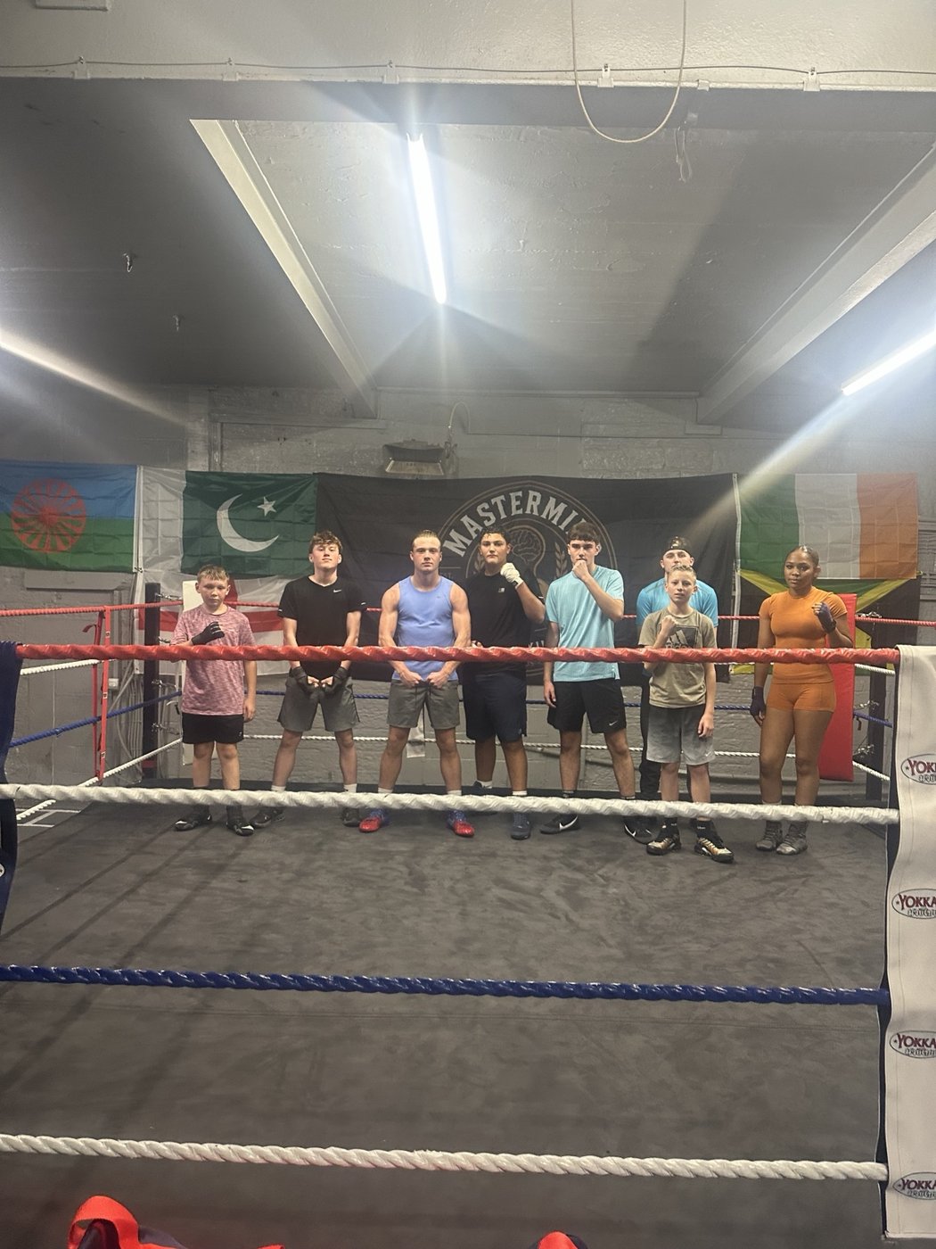 The Mastermind team together in the boxing ring
